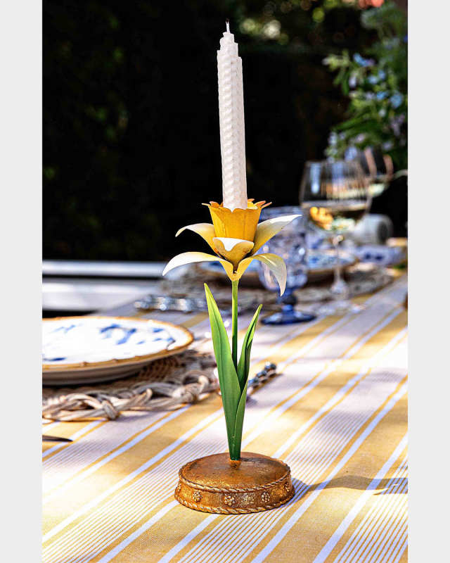 Meadow Walk Iris 9" Candlestick